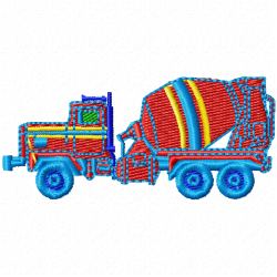 Cement Mixer Embroidery Design 4 Cement Mixer Embroidery Design 4